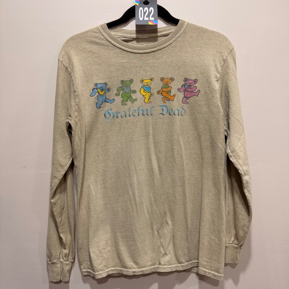 #22 Ripple Junction Grateful Dead Long Sleeve T-Shirt unisex Small Tan Graphic